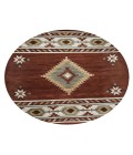 Rugs Town Ryder Rust RY1000 8 ft. X 8 ft. Round Rug