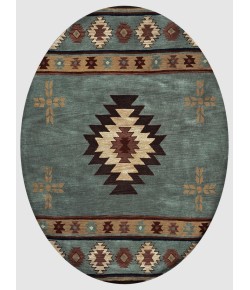 Rugs Town Ryder Grey Blue RY1003 8 ft. X 8 ft. Round Rug