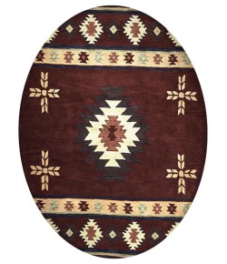 Rugs Town Ryder Burgundy RY1004 8 ft. X 8 ft. Round Rug