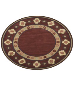 Rugs Town Ryder Burgundy RY1006 10 ft. X 10 ft. Round Rug