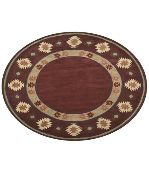 Rugs Town Ryder Burgundy Rug RY1006 10 ft. X 10 ft. Round - Rugs Town Rugs Town Ryder Burgundy RY1006 10 ft. X 10 ft. Round Rug