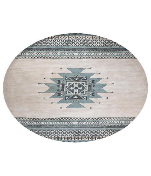 Rugs Town Ryder Blue RY1011 8 ft. X 8 ft. Round Rug