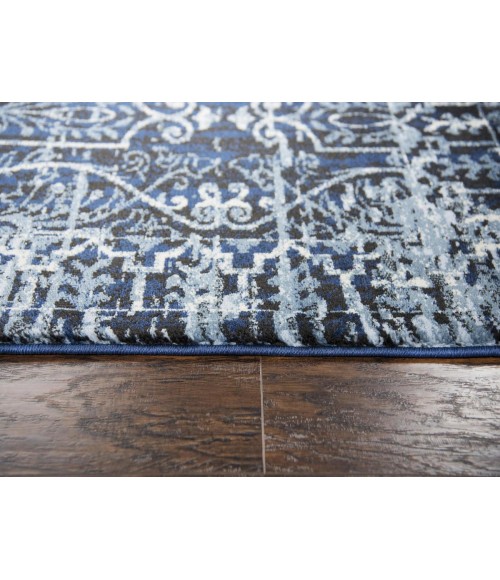 Rugs Town Swagger Dark Blue Rug SW1003 2 ft. 3 in. X 7 ft. 7 in. Rectangle - Rugs Town Rugs Town Swagger Dark Blue SW1003 2 ft. 3 in. X 7 ft. 7 in. Rectangle Rug
