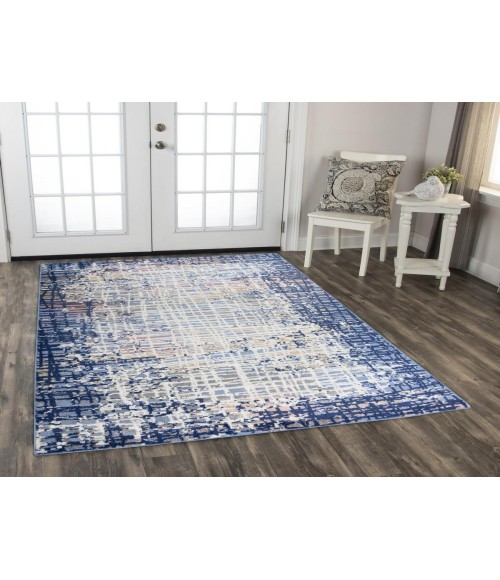 Rugs Town Tapestry Navy Rug TPR100 2 ft. 6 in. X 7 ft. 3 in. Rectangle - Rugs Town Rugs Town Tapestry Navy TPR100 2 ft. 6 in. X 7 ft. 3 in. Rectangle Rug