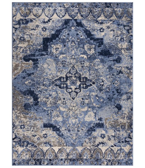 Rugs Town Tapestry Dark Blue Rug TPR105 2 ft. 6 in. X 7 ft. 3 in. Rectangle - Rugs Town Rugs Town Tapestry Dark Blue TPR105 2 ft. 6 in. X 7 ft. 3 in. Rectangle Rug
