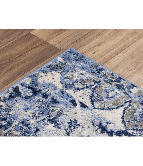 Rugs Town Tapestry Dark Blue Rug TPR105 2 ft. 6 in. X 7 ft. 3 in. Rectangle - Rugs Town Rugs Town Tapestry Dark Blue TPR105 2 ft. 6 in. X 7 ft. 3 in. Rectangle Rug