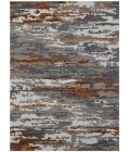 Amer Abstract Glencoe Orange Hand-tufted Wool Blend Area Rug 4'x6'