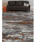 Amer Abstract Glencoe Orange Hand-tufted Wool Blend Area Rug 2'x3'