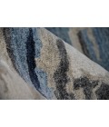 Abstract Area Rug Amer Abstract Gunter Blue Hand-tufted Wool Blend Area Rug 8'x10'