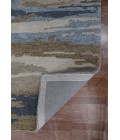 Amer Abstract Gunter Tan/Blue Hand-tufted Wool Blend Area Rug 5'x8'