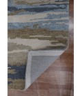 Amer Abstract Gunter Tan/Blue Hand-tufted Wool Blend Area Rug 9'x13'