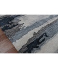 Amer Abstract Gunter Dark Gray Hand-tufted Wool Blend Area Rug 2'x3'