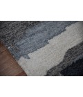 Abstract Area Rug Amer Abstract Gunter Dark Gray Hand-tufted Wool Blend Area Rug 5'x8'