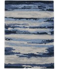 Amer Abstract Gunter Navy Hand-tufted Wool Blend Area Rug 9'x13'
