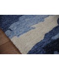 Amer Abstract Gunter Navy Hand-tufted Wool Blend Area Rug 5'x8'