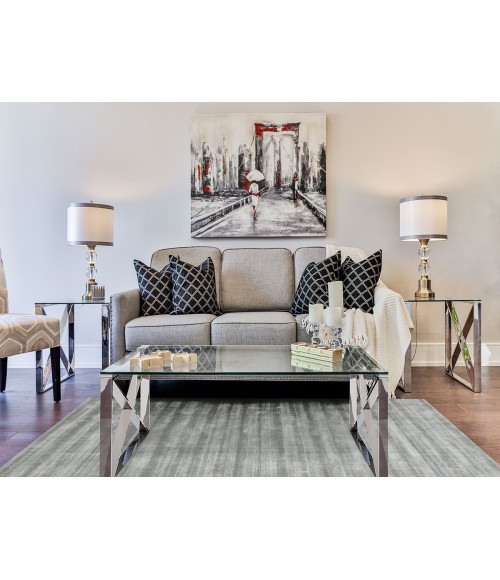 Amer Affinity Londyn Silver Hand-Woven Viscose Area Rug 2' x 3'