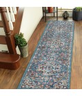 Amer Alexandria Prescott Blue Medallion Runner Rug 2'6"x10'3"