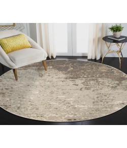 Amer Alpine Amira Gray Abstract Round Rug 7'10" x 7'10"