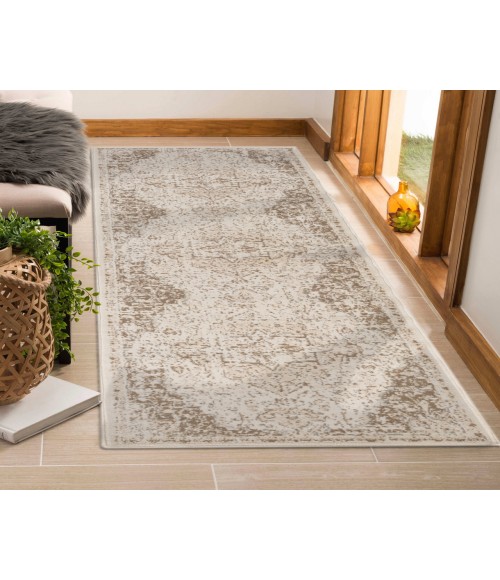 Alpine Imara Light Cream Medallion Area Rug