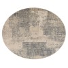 Amer Alpine Cel Light Blue Abstract Round Rug 7'10" x 7'10"