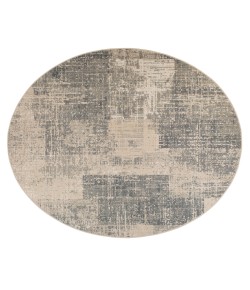 Amer Alpine Cel Light Blue Abstract Round Rug 7'10" x 7'10"