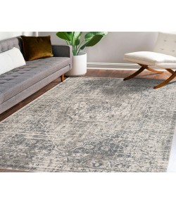 Amer Alpine Dale Medium Gray Medallion Area Rug 6'7" x 9'