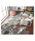 Alpine Ehra Rust Abstract Area Rug