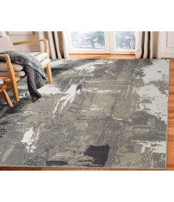 Amer Alpine Ehra Ivory Abstract Area Rug 7'10" x 10'2"