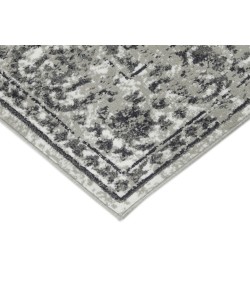 Amer Alpine Fany Dark Gray Bordered Round Rug 7'10" x 7'10"