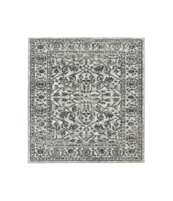 Amer Alpine Fany Dark Gray Bordered Area Rug 6'7" x 9'