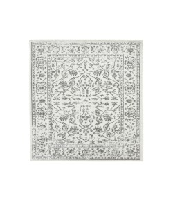 Amer Alpine Fany Light Gray Bordered Area Rug 6'7" x 9'