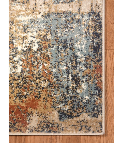 Amer Allure Clovis Orange Abstract Area Rug 7'9"x9'9"
