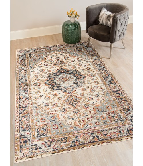 Amer Allure Lanette Ivory Medallion Area Rug 7'9"x9'9"