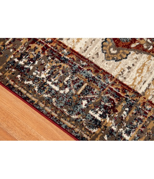 Amer Allure Pelham Red Medallion Area Rug 7'9"x9'9"
