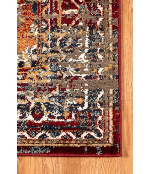 Amer Allure Pelham Red Medallion Area Rug 7'9"x9'9"