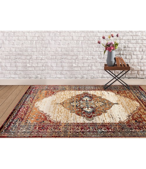 Amer Allure Pelham Red Medallion Area Rug 7'9"x9'9"