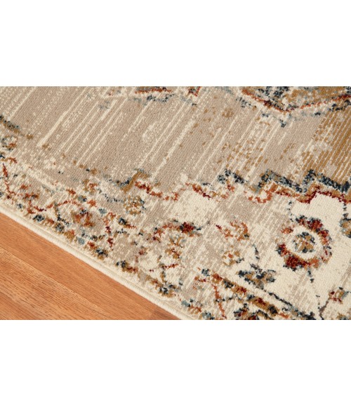 Amer Allure Marmet Gold Medallion Area Rug 7'9"x9'9"