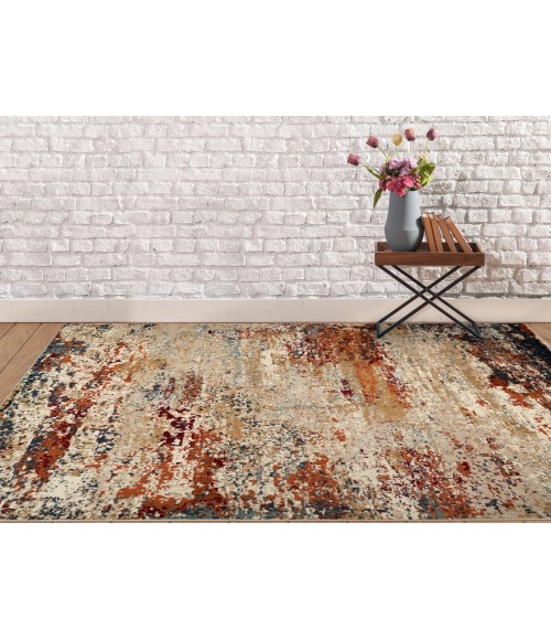 Amer Allure Bastia Orange Abstract Area Rug 5'1"x7'6"