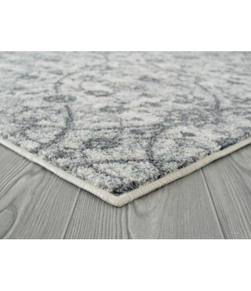 Amer Alexandria Ivey Light Blue Floral Runner Rug 2'x6'