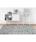 Amer Alexandria Ivey Light Blue Floral Runner Rug 2'x6'