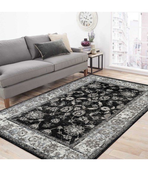 Amer Alexandria Cheally Black Bordered Area Rug 2'x3'