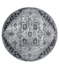 Amer Alexandria Chaves Gray Medallion Round Rug 6'7"x6'7"