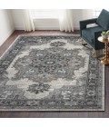 Amer Alexandria Earley Taupe Medallion Area Rug 7'9"x9'9"