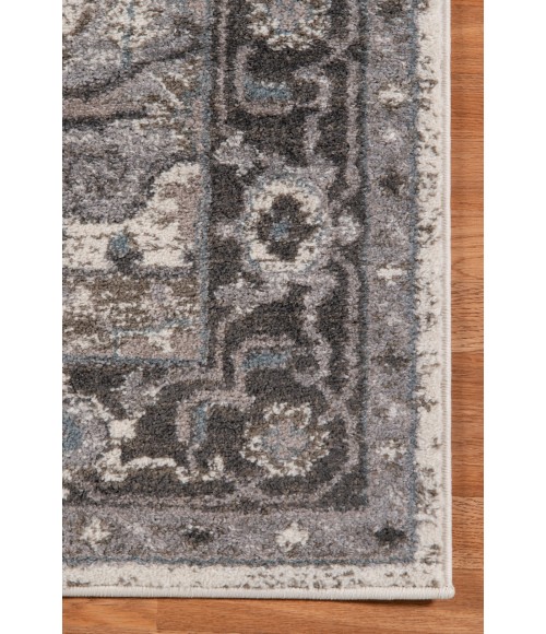 Amer Alexandria Earley Taupe Medallion Area Rug 7'9"x9'9"