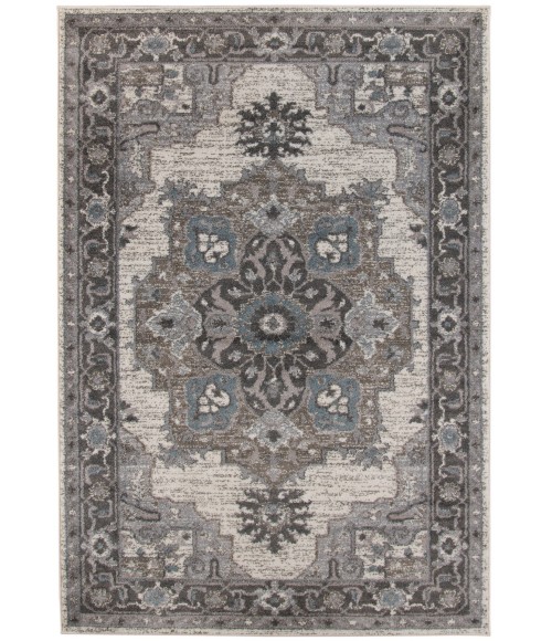Amer Alexandria Earley Taupe Medallion Area Rug 7'9"x9'9"