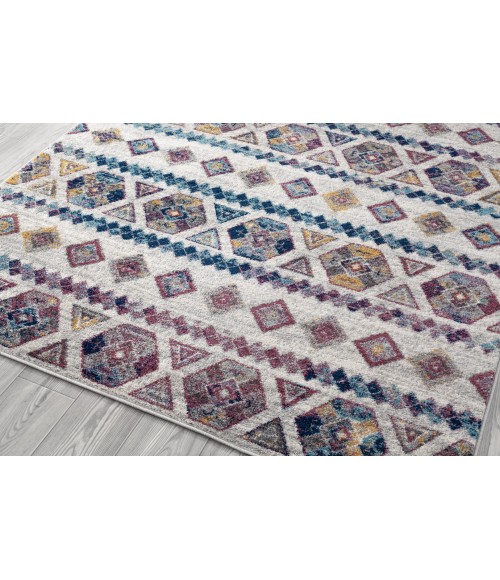 Amer Alexandria Tijera Multi-colored Geometric Runner Rug 2'x6'