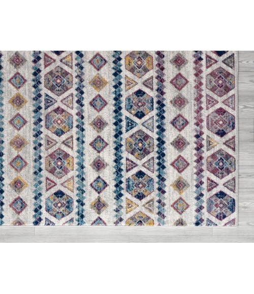 Amer Alexandria Tijera Multi-colored Geometric Runner Rug 2'x6'