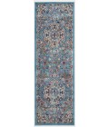 Amer Alexandria Prescott Blue Medallion Runner Rug 2'x6'