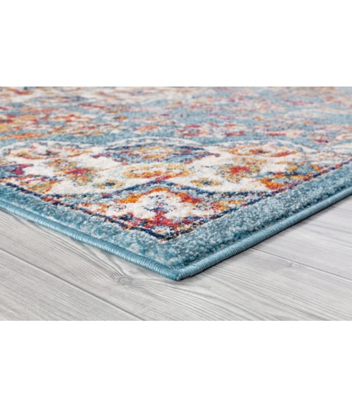 Amer Alexandria Prescott Blue Medallion Area Rug 4'x6'