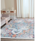 Amer Alexandria Nieve Orange Bordered Area Rug 8'9"x11'9"